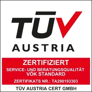TÜV certification for service and consulting quality Windhager